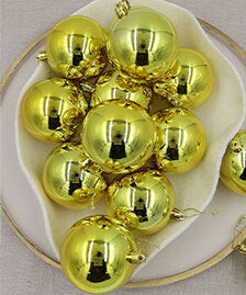 Yellow Christmas Baubles