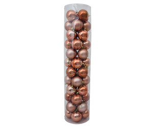 Copper Coloured Christmas Baubles