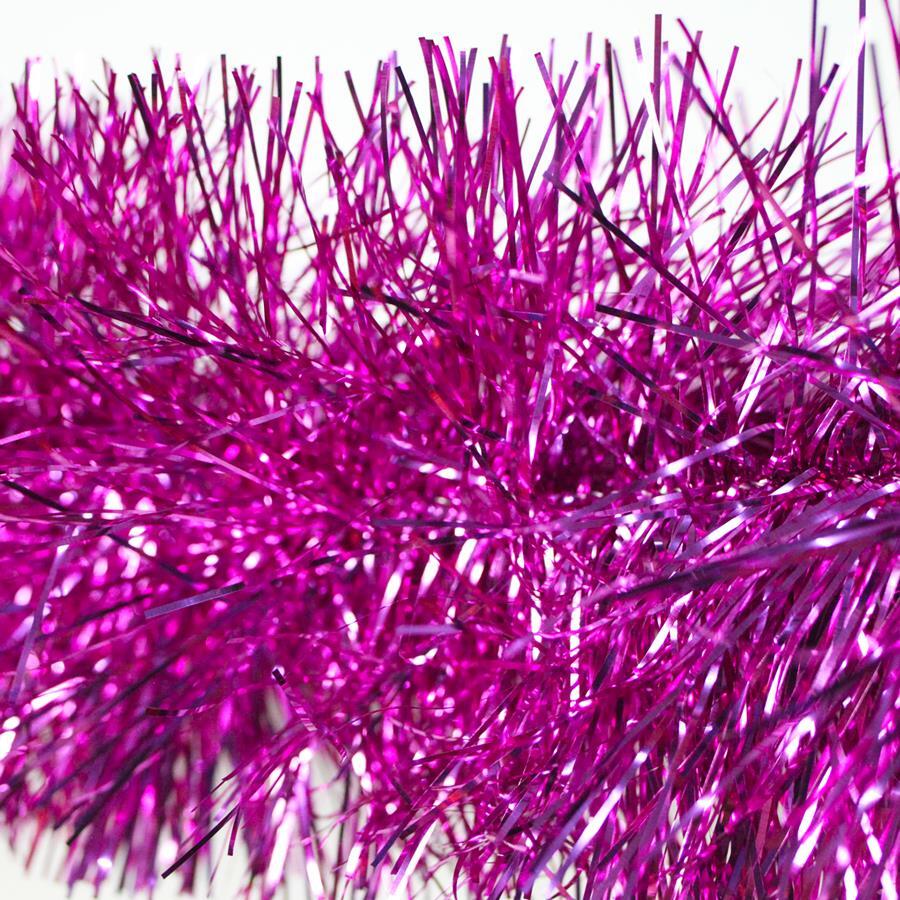 100m HOT PINK Christmas Tinsel 100mm wide