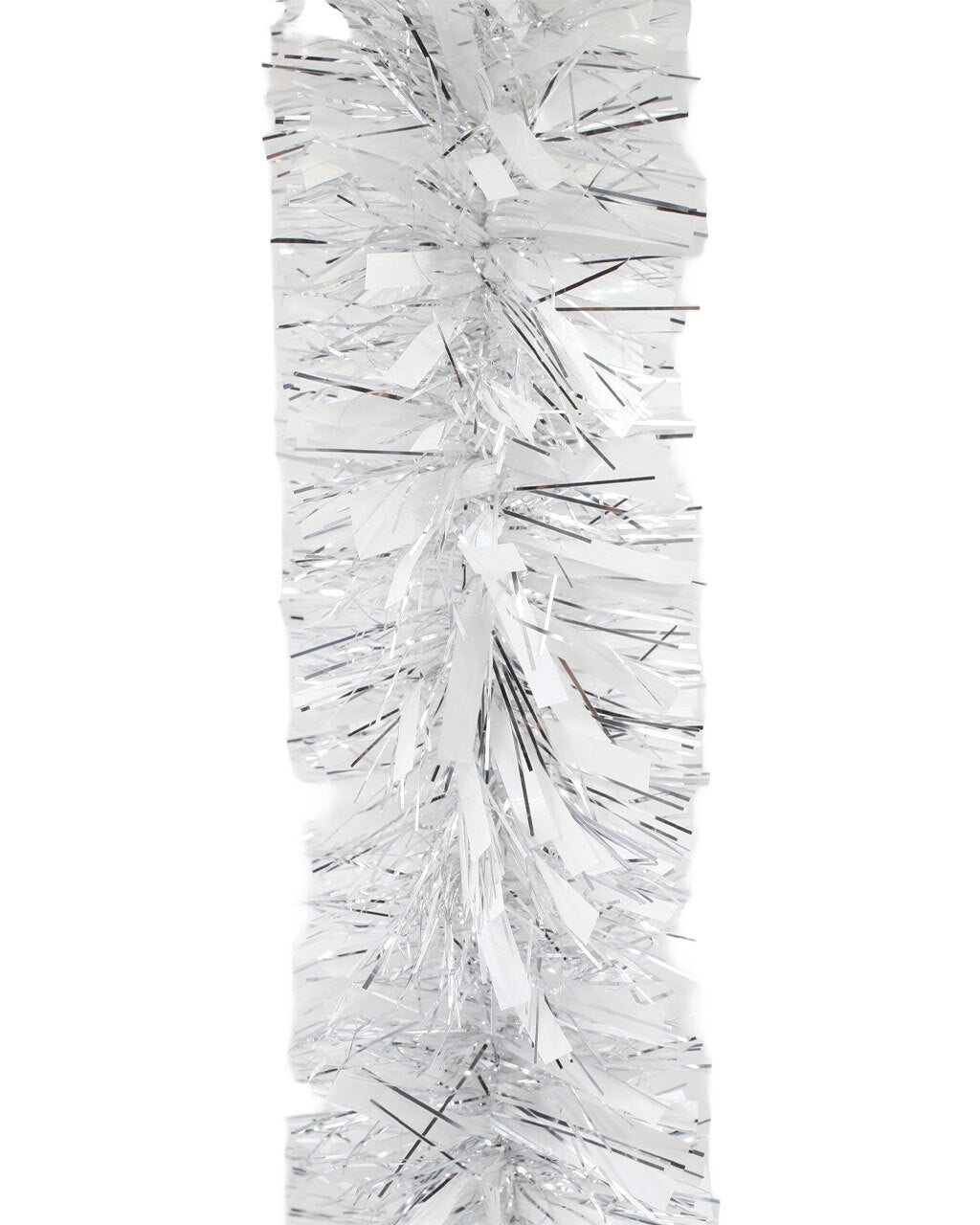 10m WHITE SILVER Mix Christmas Tinsel 100mm wide