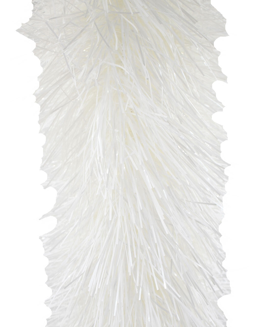 10m WHITE Christmas Tinsel 200mm wide