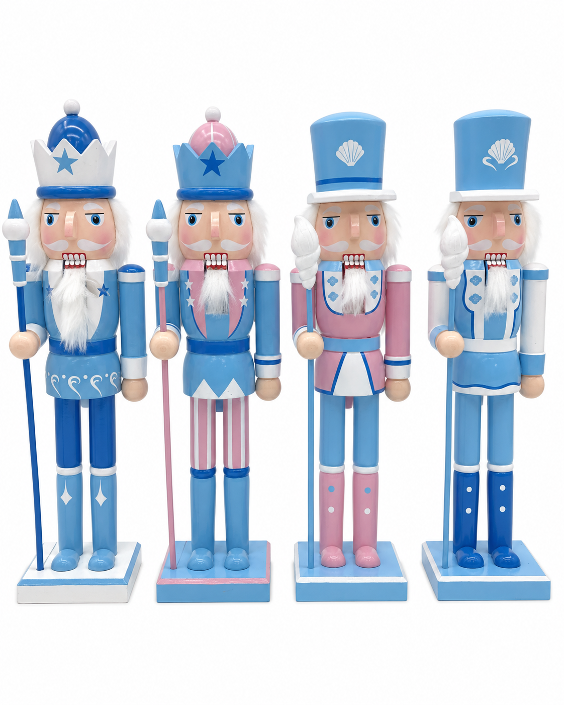 BLUE Soldiers Set of 4 Nutcrackers 38cm B