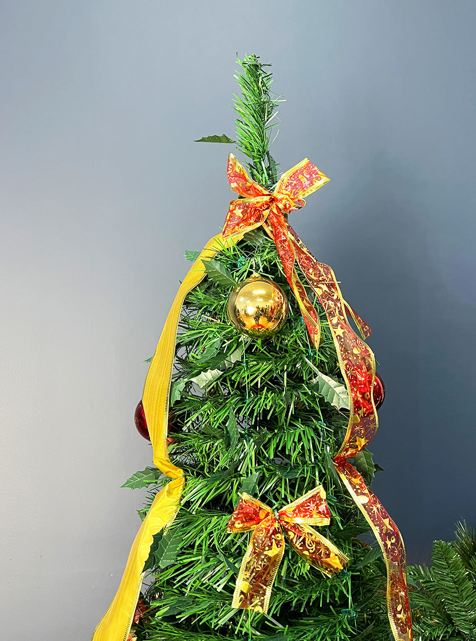 Pre Lit Popup Christmas Tree 6ft/180cm Pre-decorated