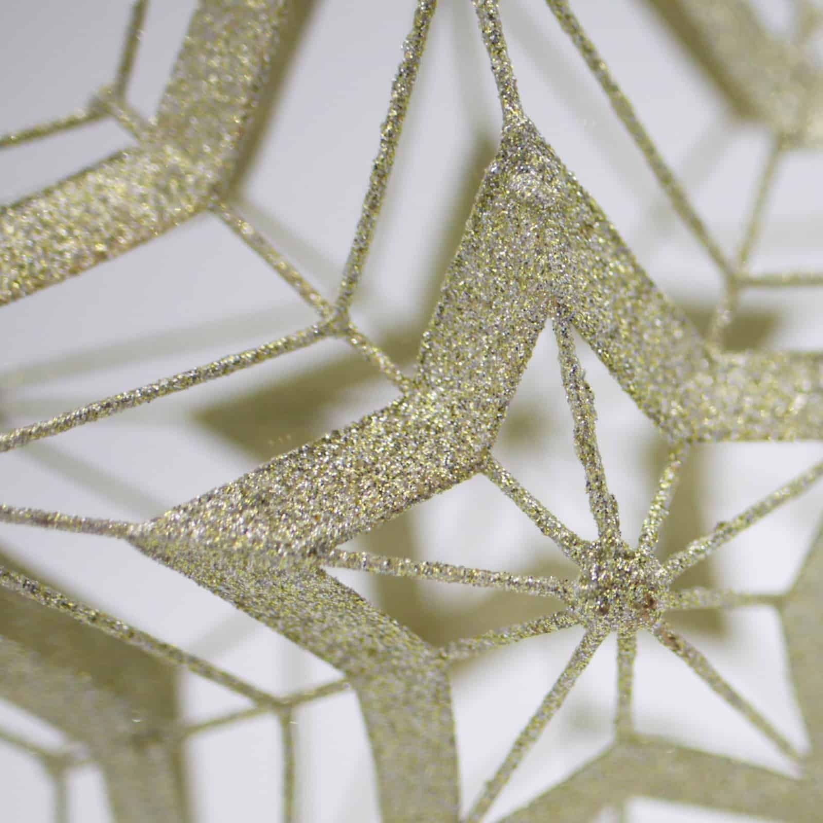 CHAMPAGNE GLITTER TREE TOPPER STAR 215mm