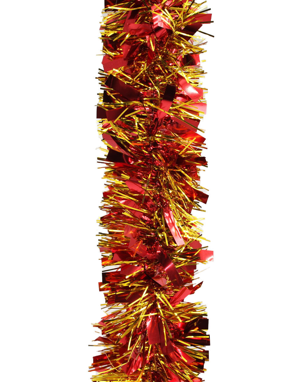 2.5m RED GOLD Christmas Tinsel 75mm wide