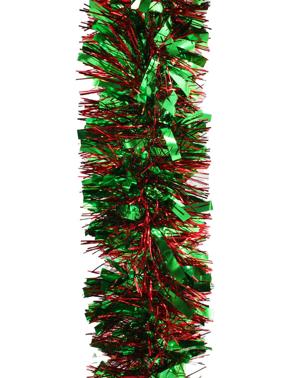 2.5m RED GREEN Christmas Tinsel 100mm wide