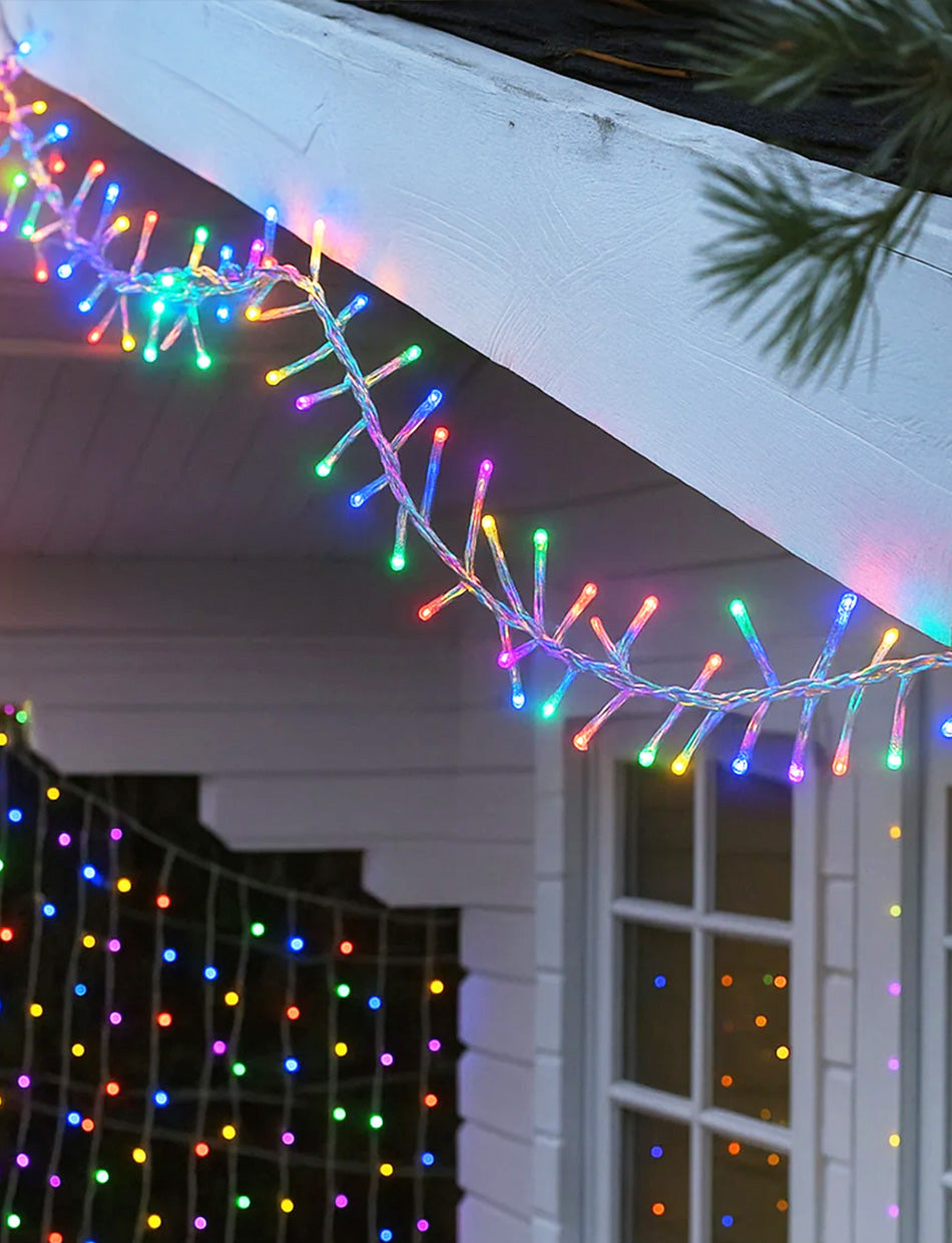 2000 LED Connectable Cluster String Light Multicolour