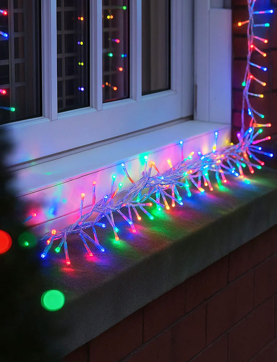 2000 LED Connectable Cluster String Light Multicolour