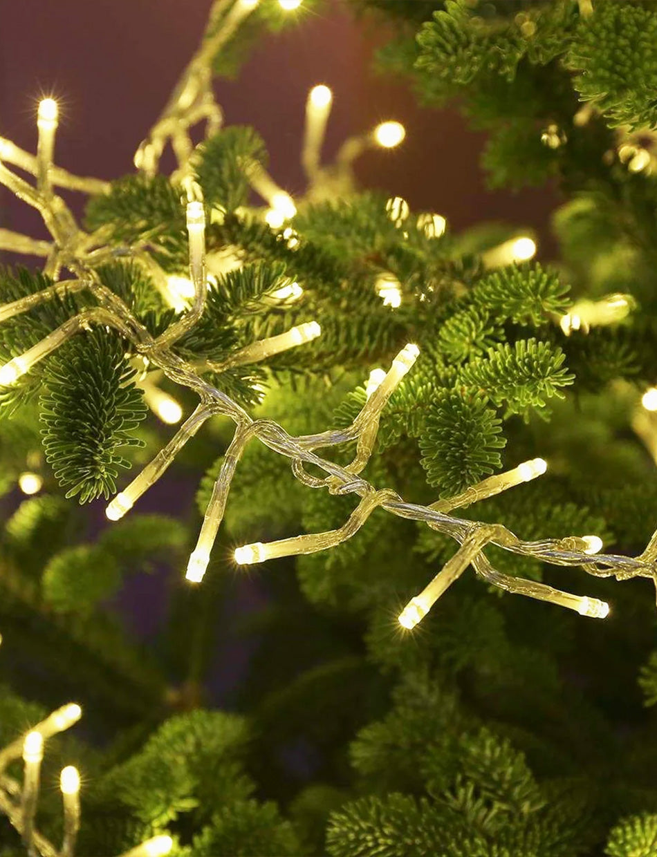 2000 LED Connectable Cluster String Light Warm White