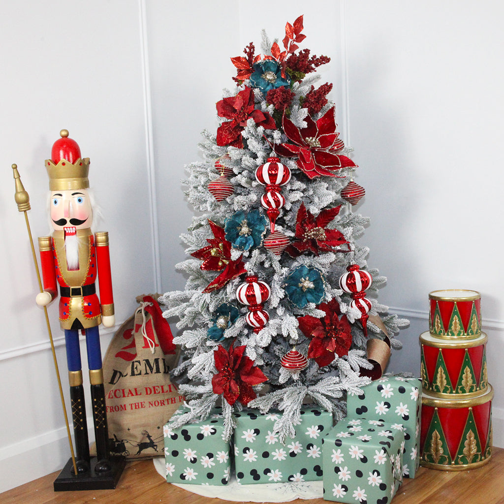 Mount Hotham Flocked PE Pine 4ft/1.2m Christmas Tree