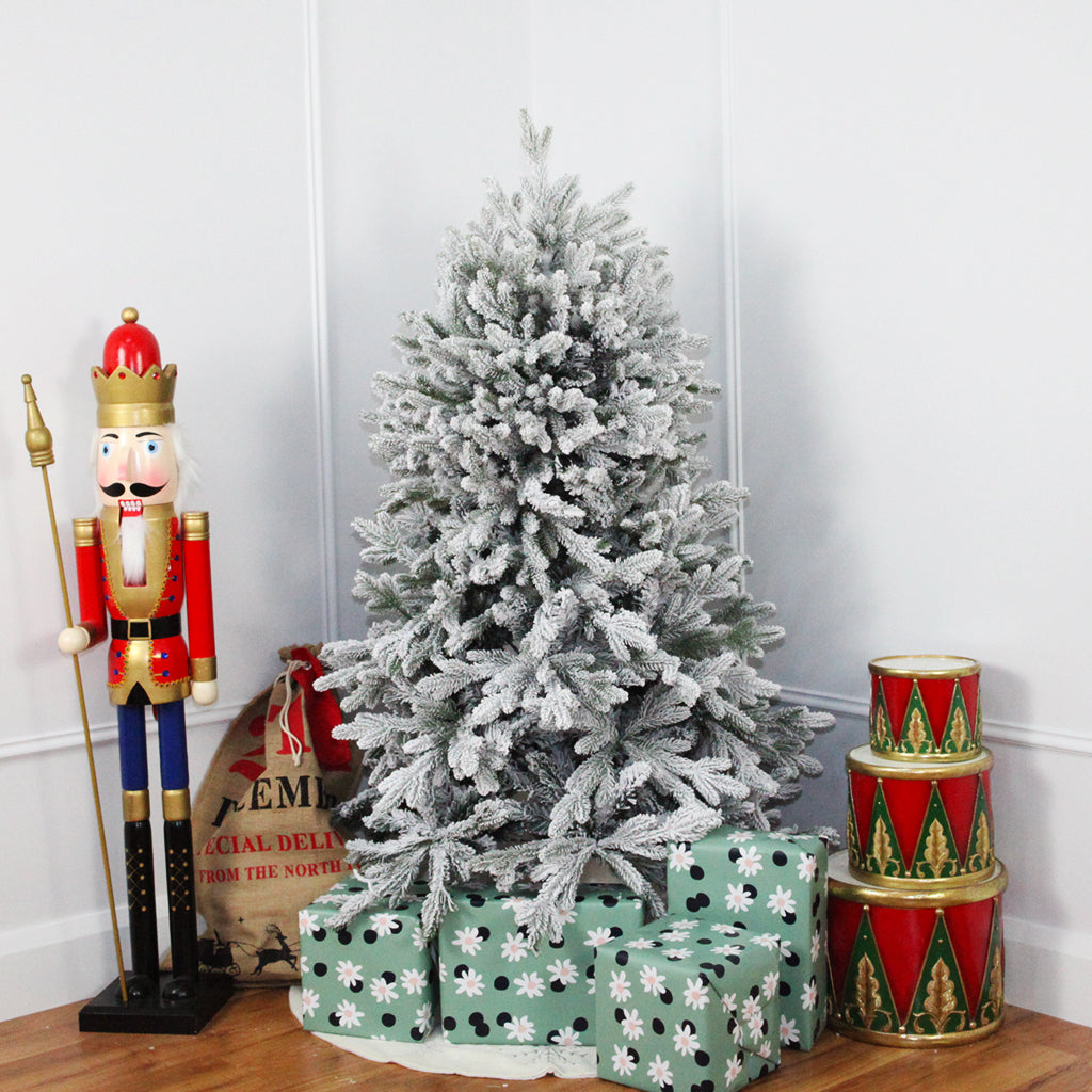 Mount Hotham Flocked PE Pine 4ft/1.2m Christmas Tree