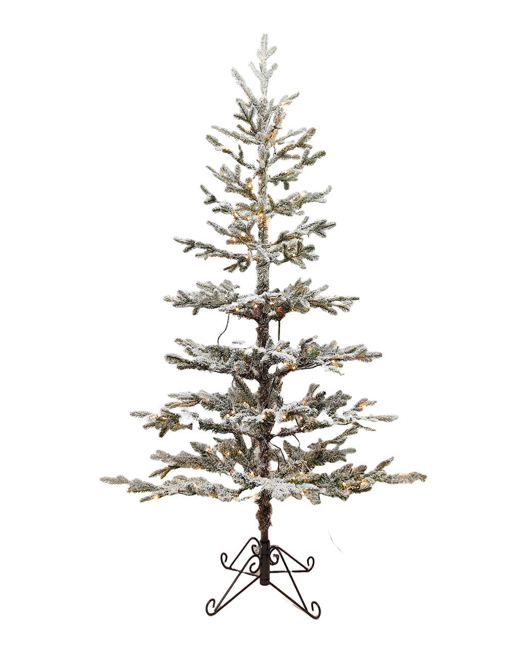Scandinavian Flocked Fir 7ft/210cm Pre-Lit Christmas Tree