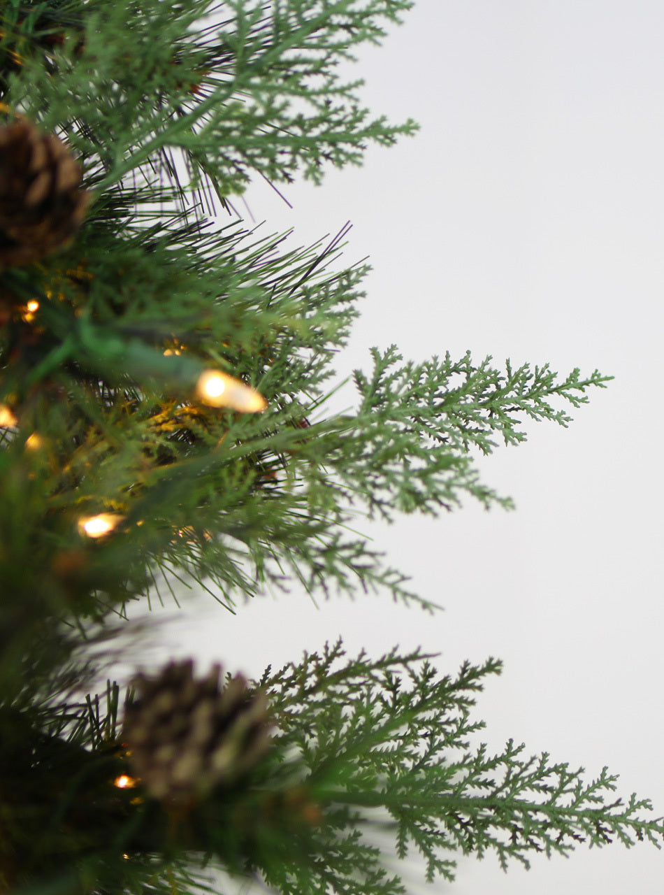 Edinburgh Potted Pine Pre-Lit Christmas Tree