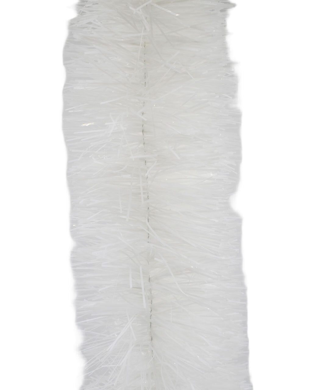 25m WHITE Christmas Tinsel 100mm wide