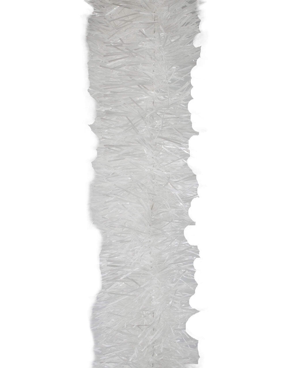 25m WHITE Christmas Tinsel 75mm wide