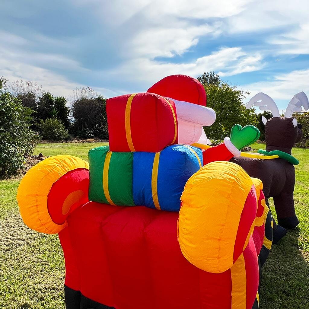 3.4m Santa Sleigh and Reindeer Inflatable