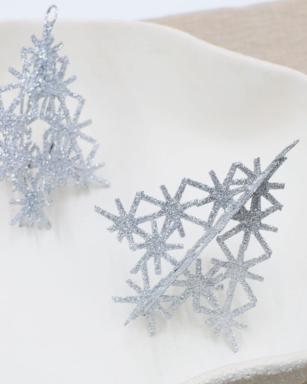 Silver Wire Star Christmas Tree Hanging Decoration