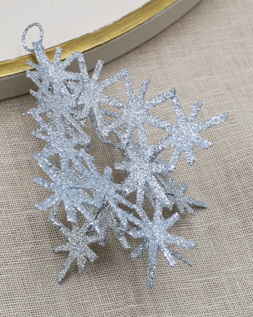 Silver Wire Star Christmas Tree Hanging Decoration