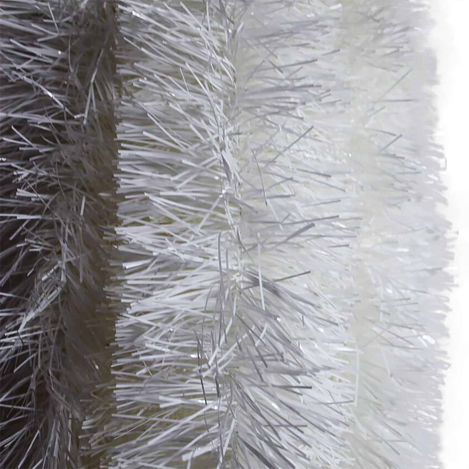 50m WHITE Christmas Tinsel 150mm wide