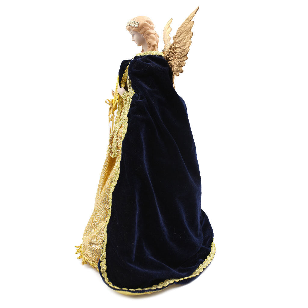 Navy Blue and Gold Angel Tree Topper