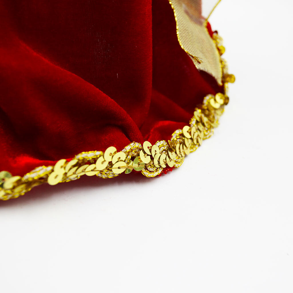 Red and Gold Angel Tree Topper 40cm