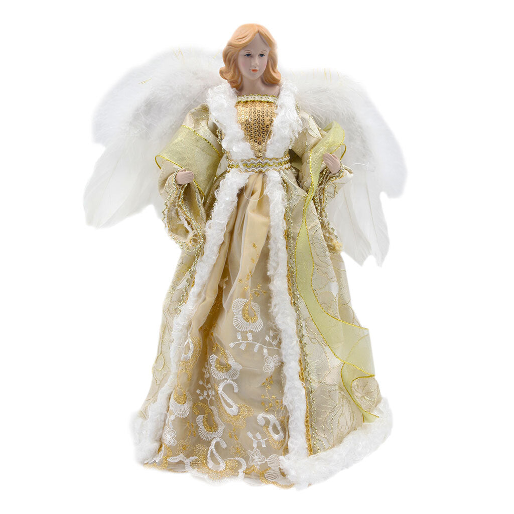 White & Gold Angel Tree Topper