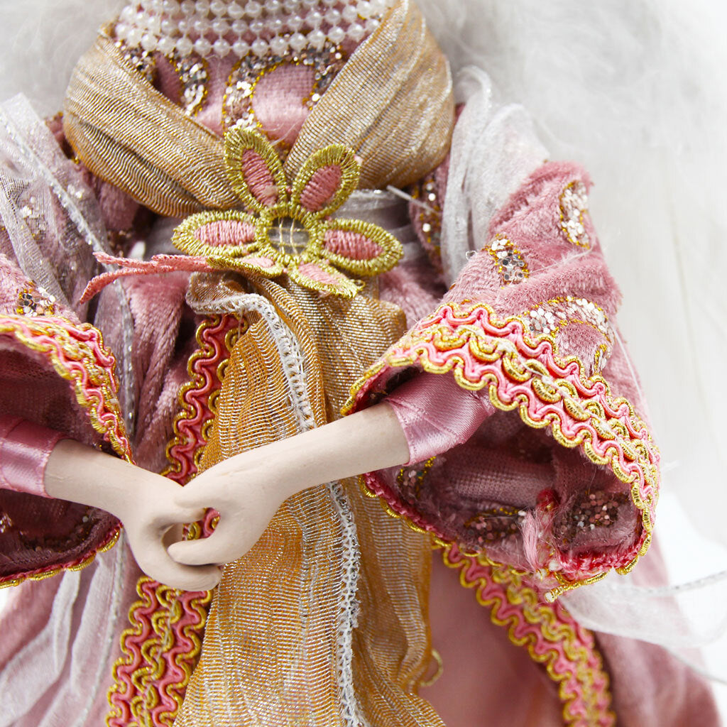 Pink and White Angel Tree Topper