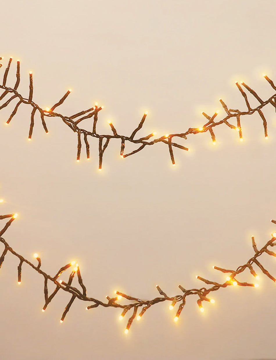 500 LED Connectable Cluster String Light Amber