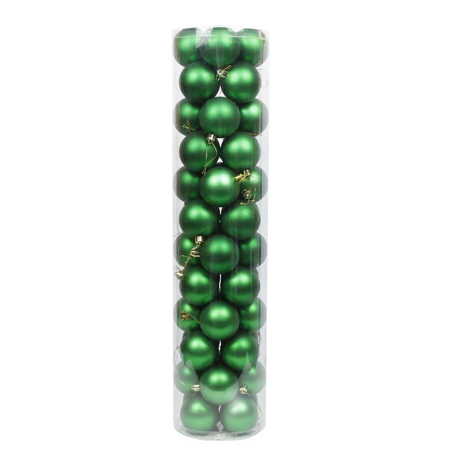 Green Christmas Baubles 60mm Matt 24 and 48 Pack