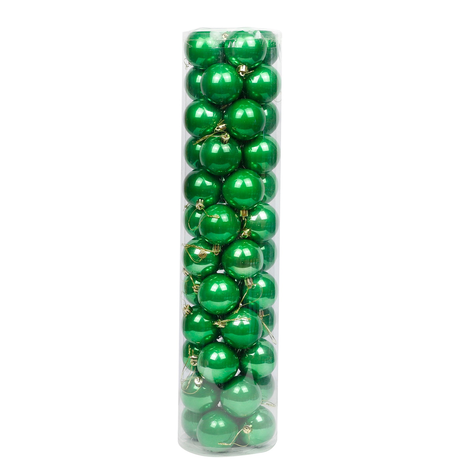 Green Christmas Baubles 60mm Pearl Packs