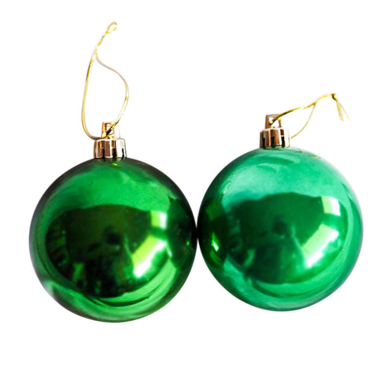 GREEN 70mm Christmas Baubles Gloss Pearl Matt 48 Pack