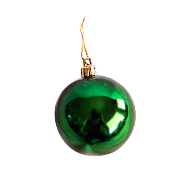GREEN 70mm Christmas Baubles Gloss Pearl Matt 48 Pack