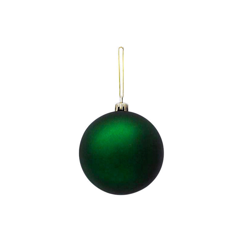 GREEN 70mm Christmas Baubles Gloss Pearl Matt 48 Pack