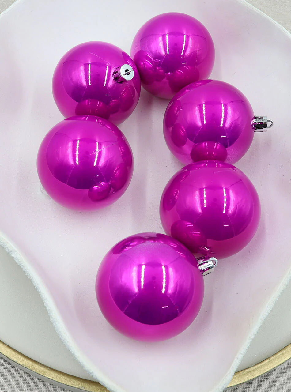 Hot Pink 400mm Christmas Bauble PEARL 1 Ball