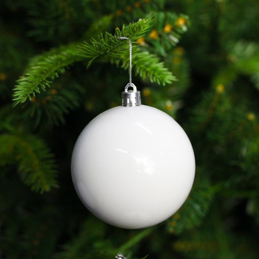 Pearl Christmas Baubles 60mm
