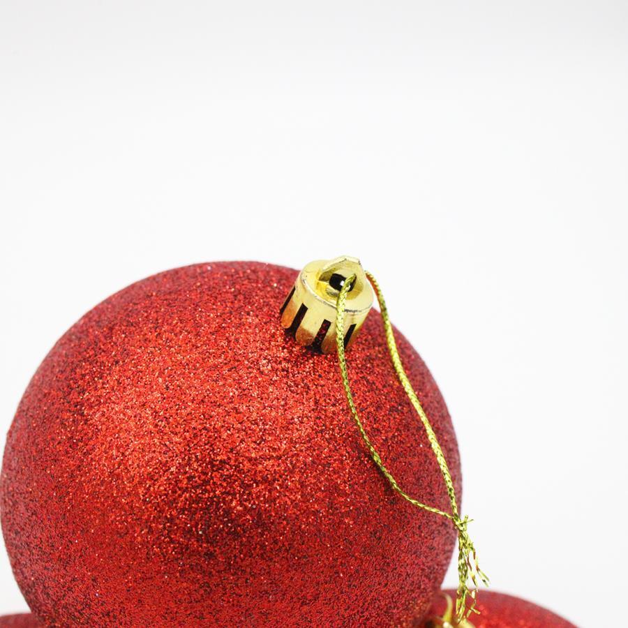Red Christmas Baubles 60mm Glitter Packs
