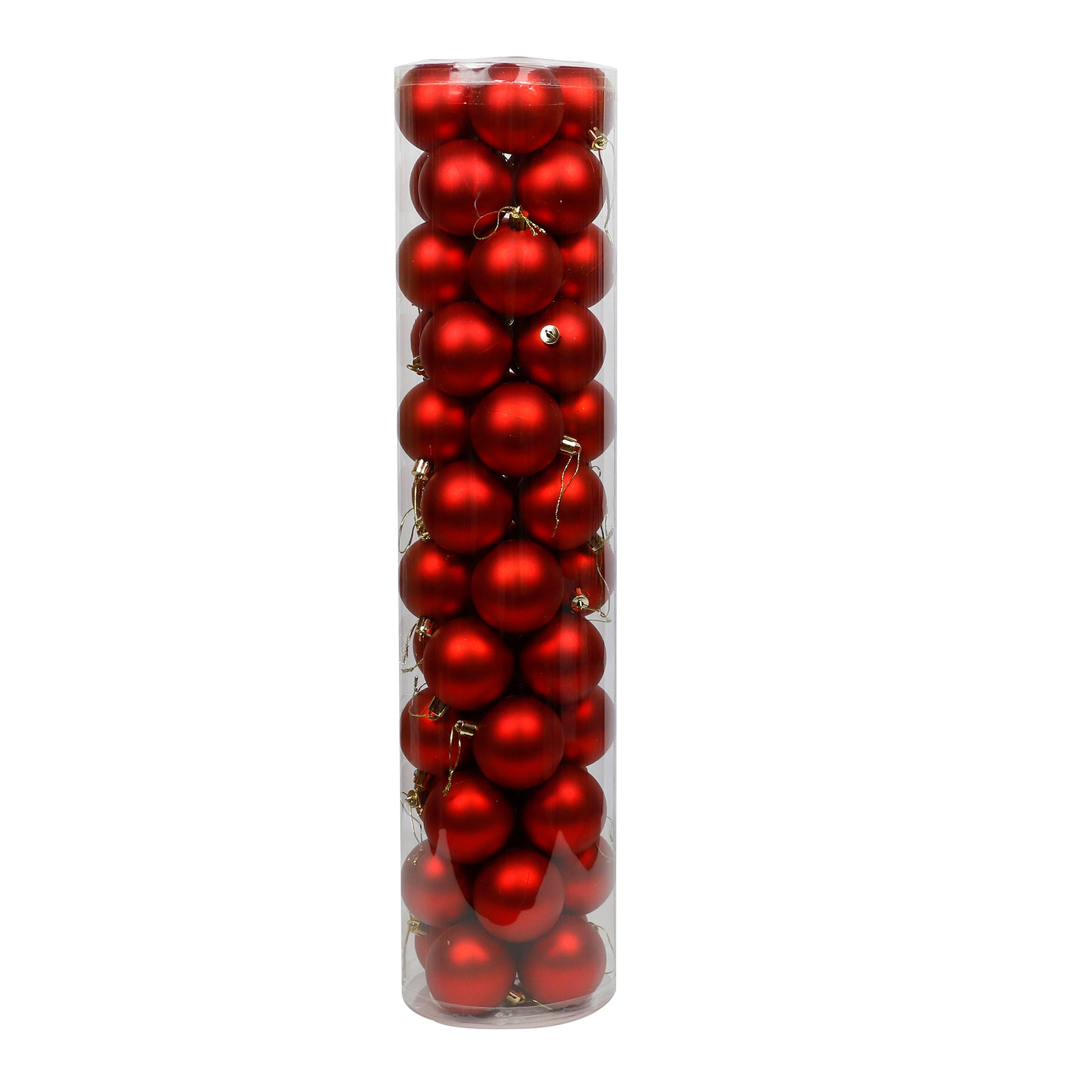 Red Christmas Baubles 80mm Matt 24 & 48 Packs