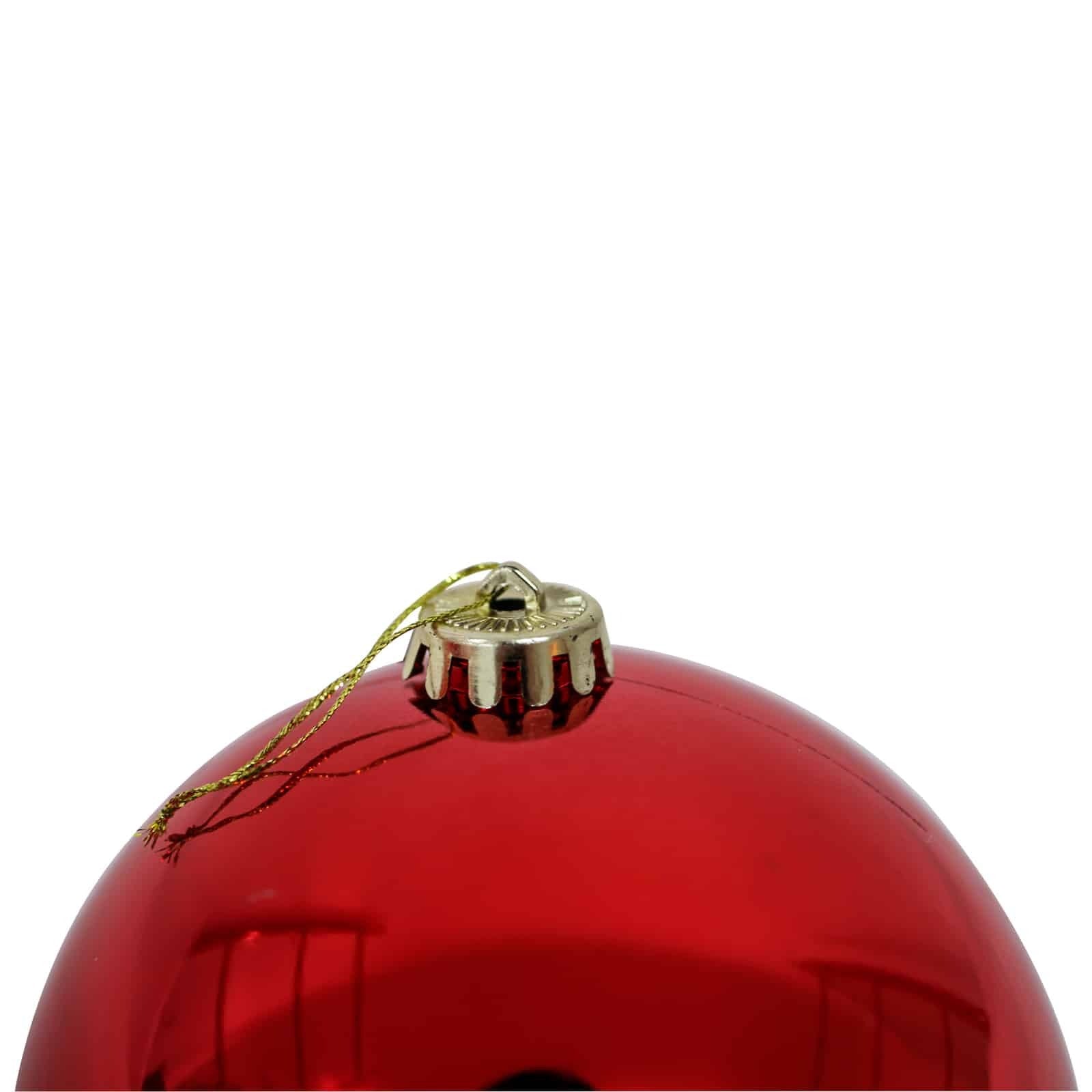 RED 150mm Christmas Baubles Gloss