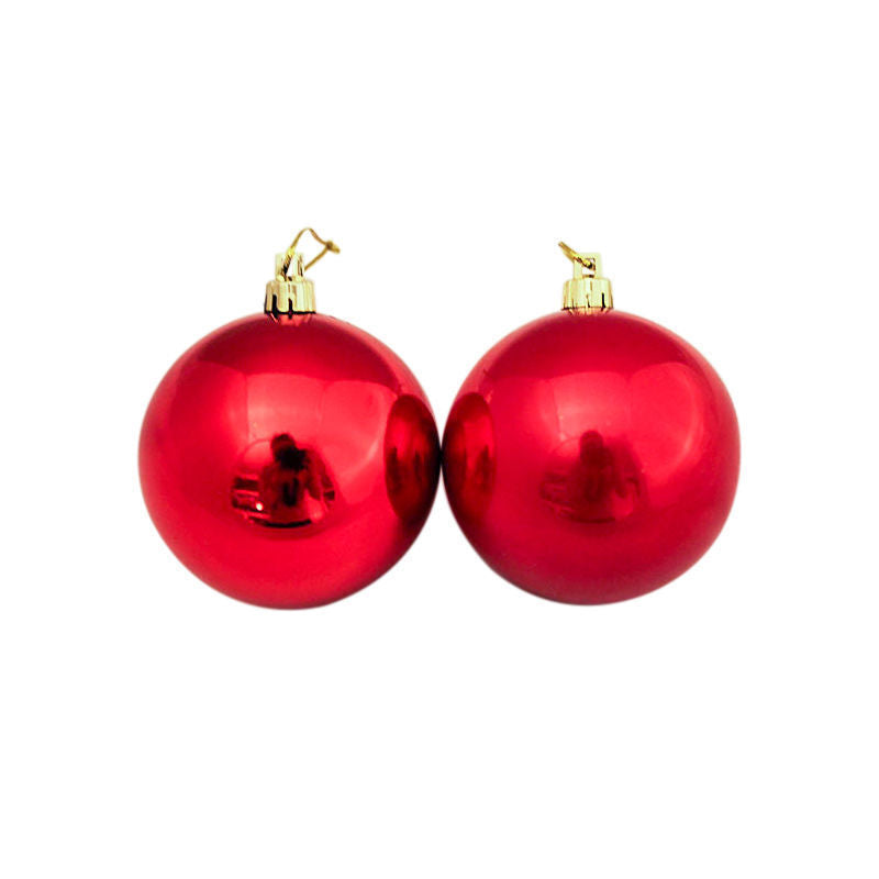 RED 80mm Christmas Baubles Gloss 24 & 48 Packs
