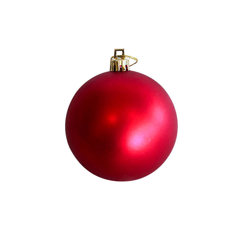 RED 70mm Christmas Baubles Gloss Pearl Matt