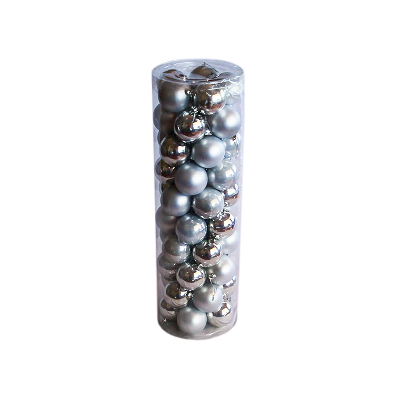 Christmas Baubles 60mm SILVER Packs Gloss Pearl Matt