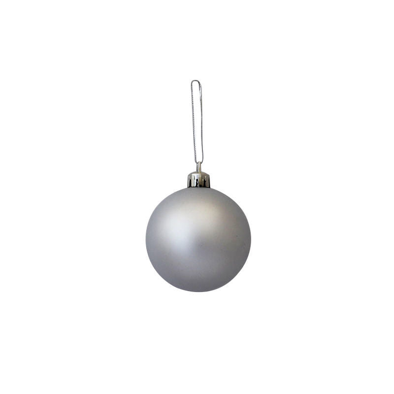 Christmas Baubles 70mm SILVER 24 Pack