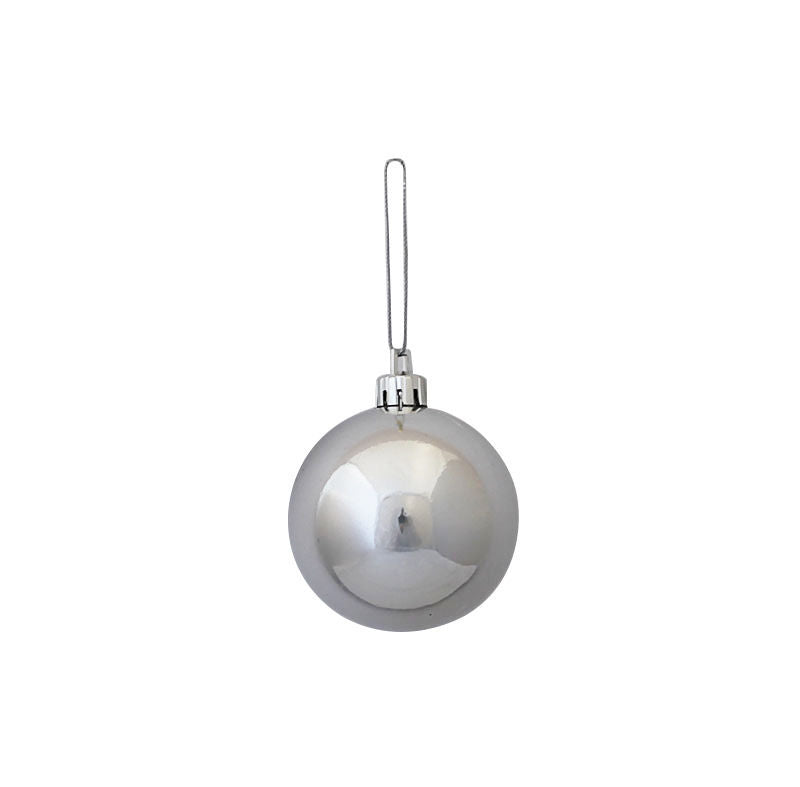 Christmas Baubles 70mm SILVER 24 Pack