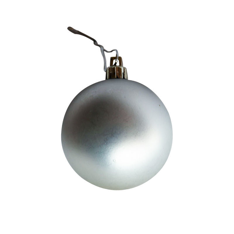 Christmas Baubles 70mm SILVER 24 Pack