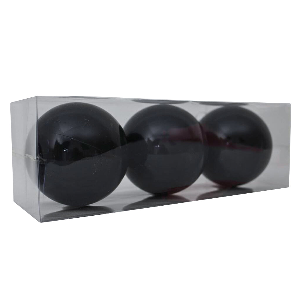 Christmas Baubles Ball 150mm BLACK 3 Balls