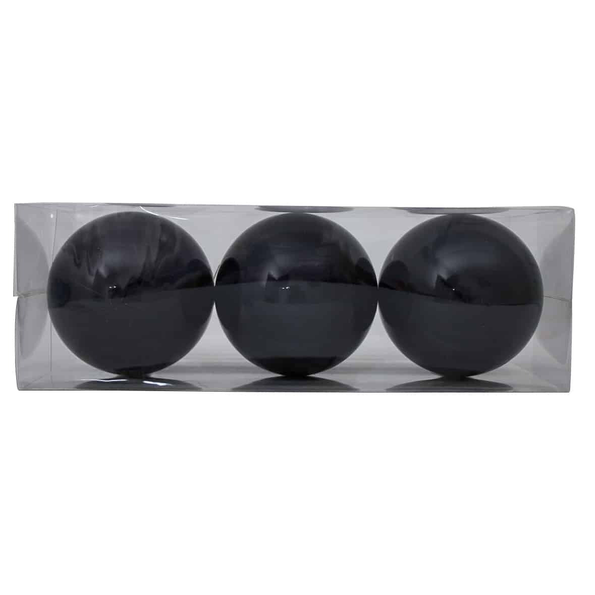 Christmas Baubles Ball 150mm BLACK 3 Balls