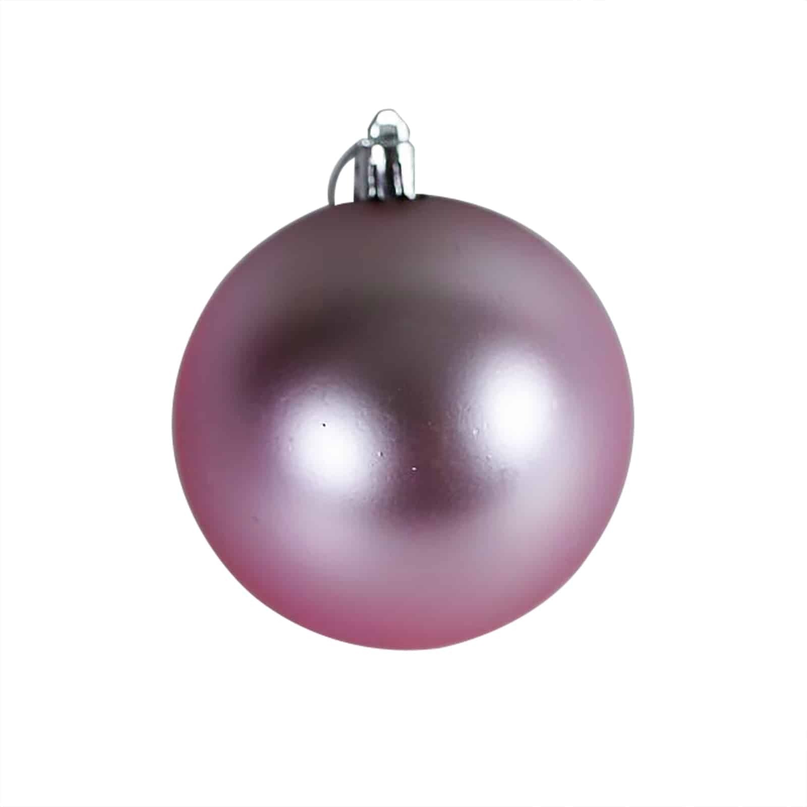 Baby Pink Christmas Baubles 80mm