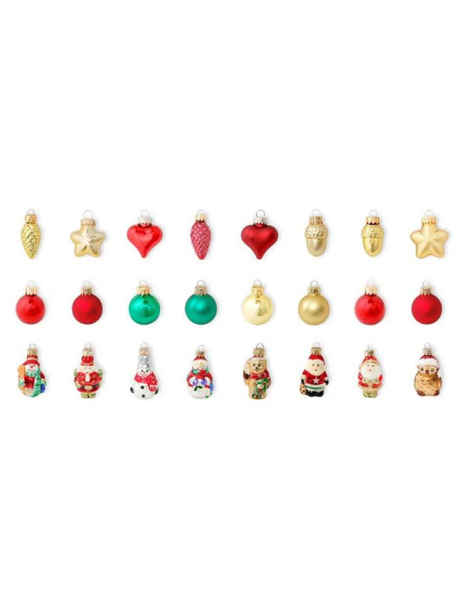 Glass Baubles Advent Calendar Set