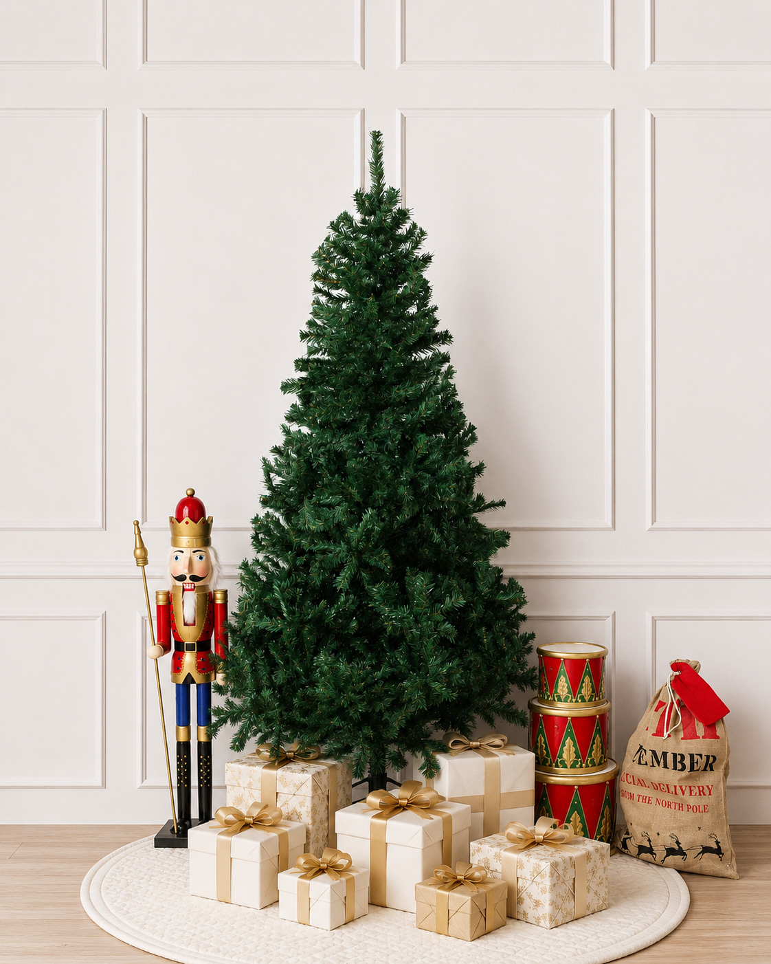 Kentucky Pine Christmas Tree 7ft / 210cm with 100 LED Lights