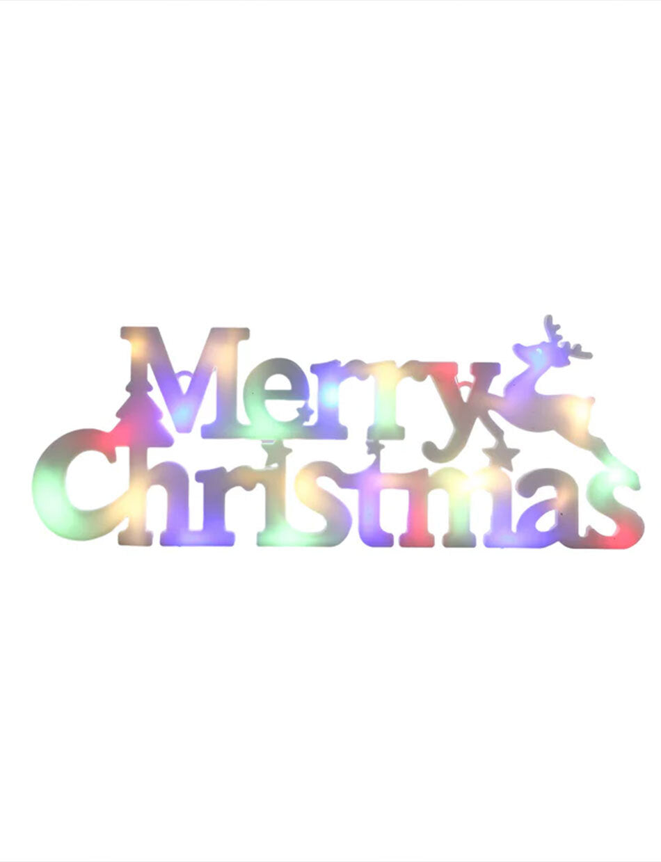 Multicolour Merry Christmas Battery Operated Sign